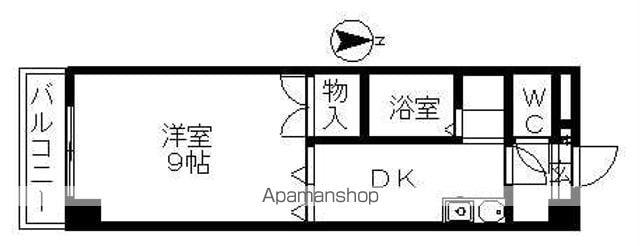 ラヴィアン名駅(1DK/3階)の間取り写真
