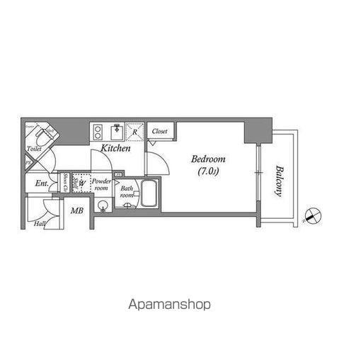 エスリード新栄テセラ(1K/6階)の間取り写真