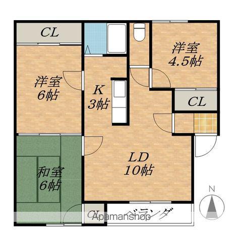 田中マンション(3LDK/2階)の間取り写真