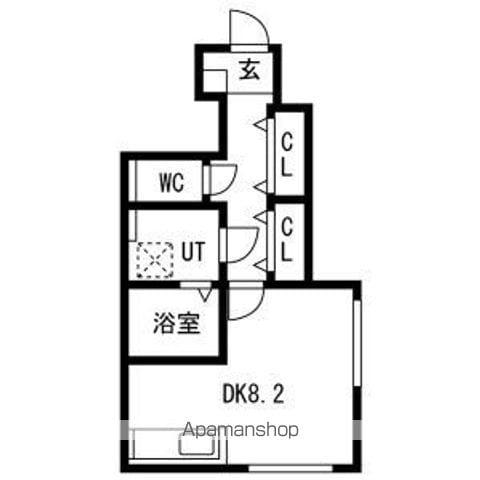 とってもたのし荘 (ワンルーム/1階)の間取り写真