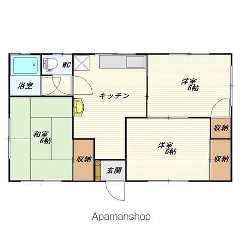 左沢線 寒河江駅 徒歩8分 1階建 築42年(3K)の間取り写真