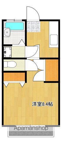 セゾンポルテニア(1K/2階)の間取り写真