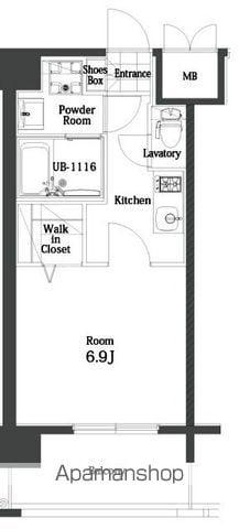 エンクレスト天神MODE(1K/5階)の間取り写真