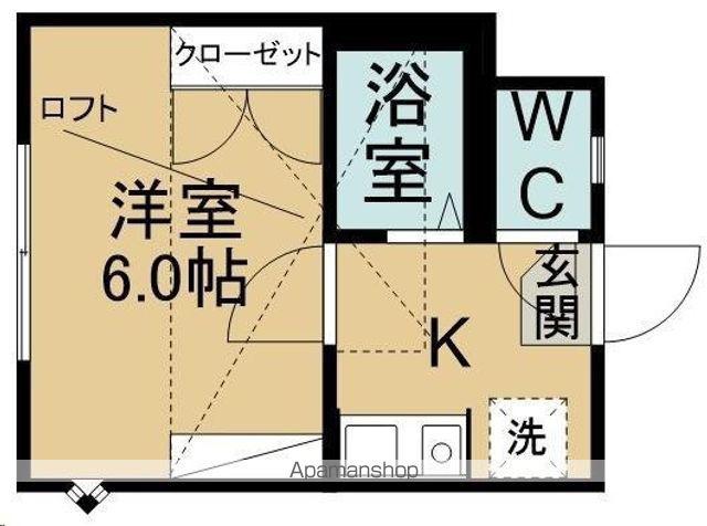ピースフル泉第11(1K/2階)の間取り写真