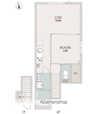 ミハス蓮根(1LDK/2階)の間取り写真