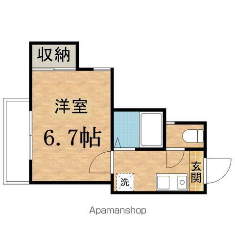 クレスト(1K/1階)の間取り写真