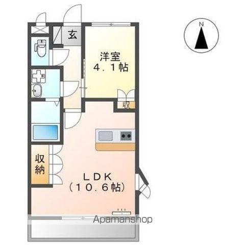 ソフィア(1LDK/2階)の間取り写真