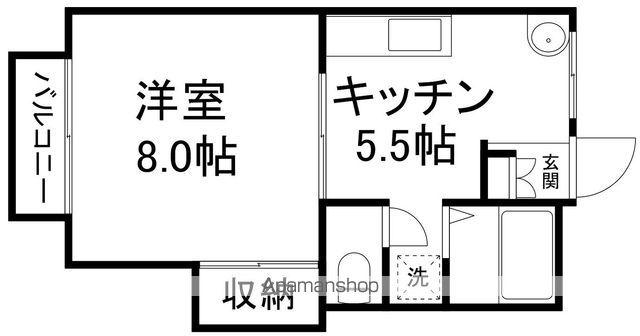 スパシアス東仙台(1K/1階)の間取り写真