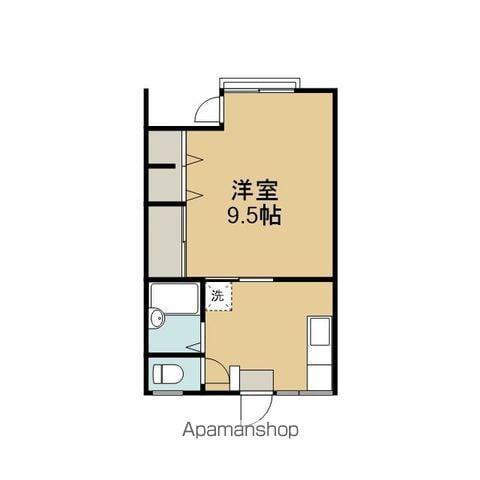 ブリリアントN(1DK/2階)の間取り写真