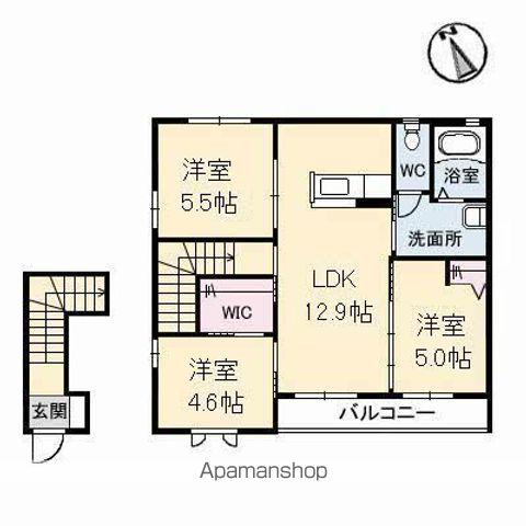 パークビレッジ B棟(3LDK/2階)の間取り写真