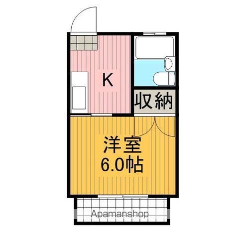 サントーク南栄(1K/1階)の間取り写真