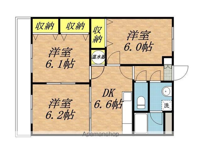 アプリコット(3DK/3階)の間取り写真