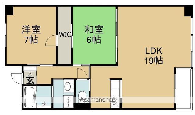 サンクレスト原町(2LDK/7階)の間取り写真