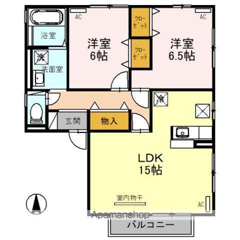 イースト NONAMI 拾弐番館(2LDK/1階)の間取り写真