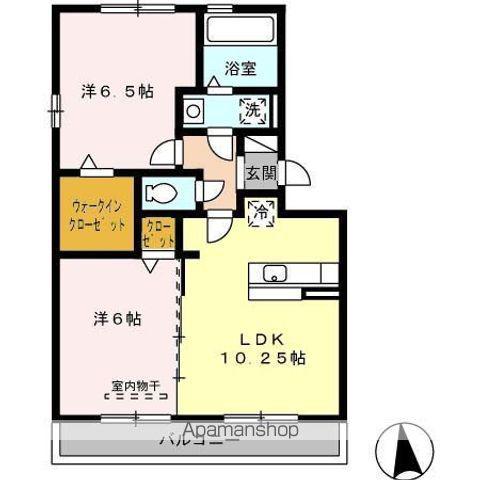 アークウィルⅡ(2LDK/2階)の間取り写真