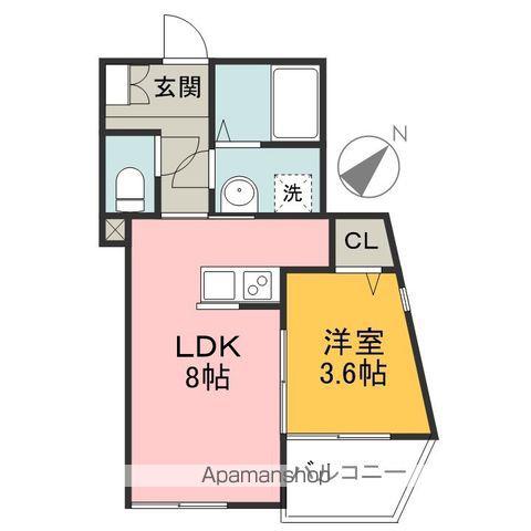 MARK DUO豊岡Ⅰ(1LDK/3階)の間取り写真