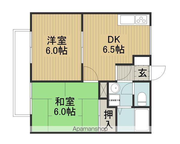 サンライフコバA棟(2DK/2階)の間取り写真