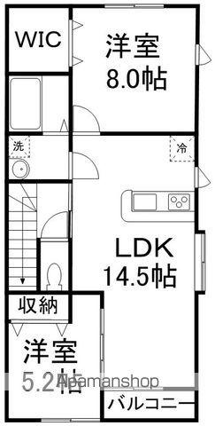 セントラルパーク高砂(2LDK/2階)の間取り写真