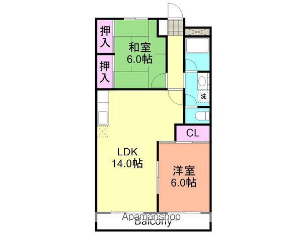 第一メゾン春日野(2LDK/2階)の間取り写真