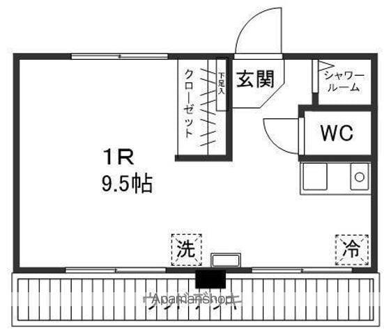 COKULAS春日町(ワンルーム/1階)の間取り写真