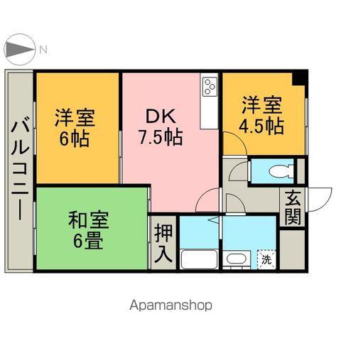 橘AKビル(3DK/10階)の間取り写真