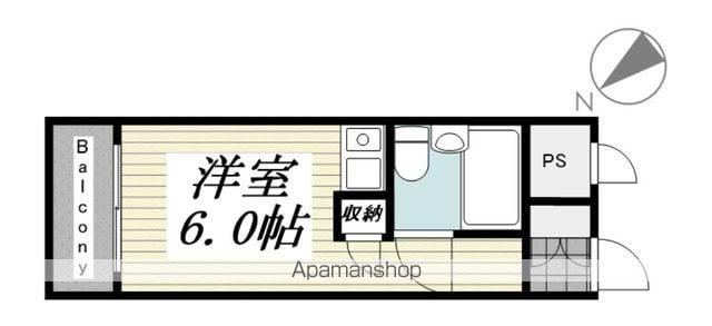 ロワイヤルユウ鹿島(ワンルーム/2階)の間取り写真