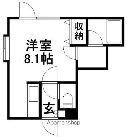 アミーナⅡ(1K/3階)の間取り写真