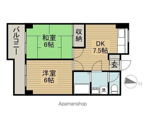 三高・サンロイヤル(2DK/1階)の間取り写真