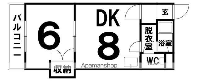 コーポラスYOSHITO(1DK/4階)の間取り写真