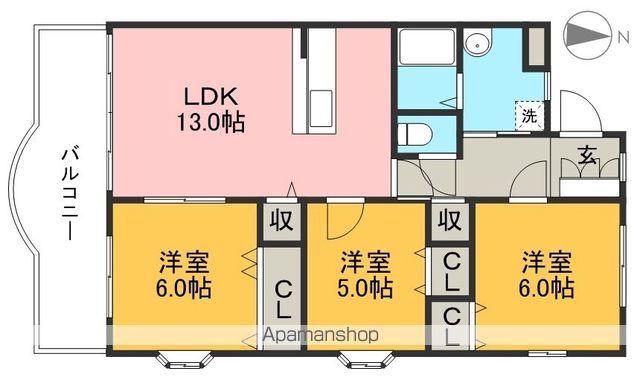 エスペランサ2(3LDK/3階)の間取り写真