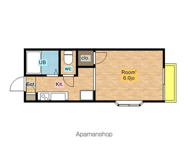 メゾンスリジェ(1K/2階)の間取り写真