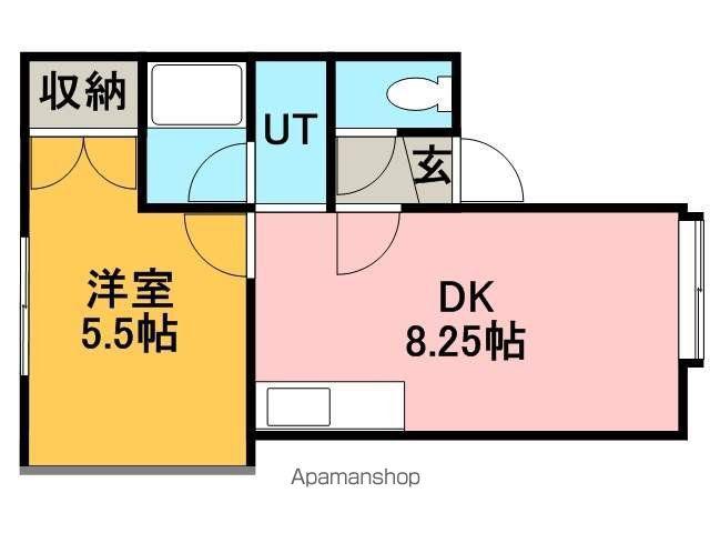 パイントゥリー手稲(1LDK/1階)の間取り写真
