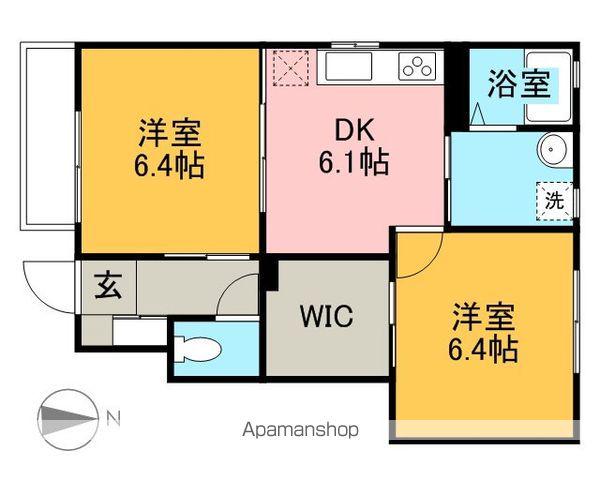 ディアコート六・七番館(2DK/1階)の間取り写真