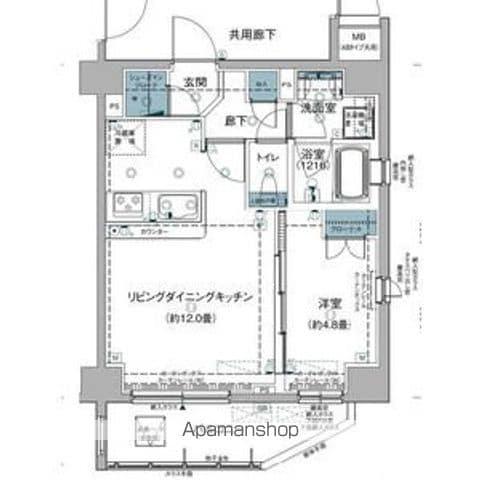 パレ・ド・ルピナス南千住I(1LDK/6階)の間取り写真