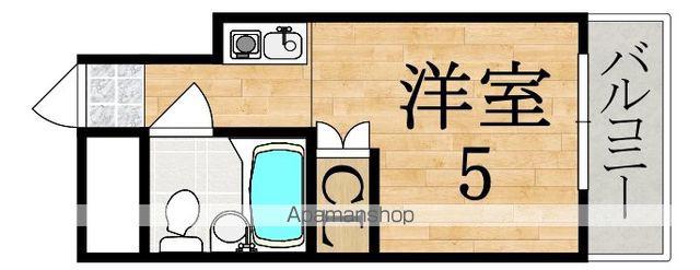 若草女子学生ハイツ(ワンルーム/1階)の間取り写真