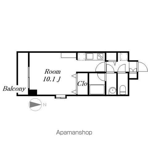 ノヴェル新栄(ワンルーム/6階)の間取り写真