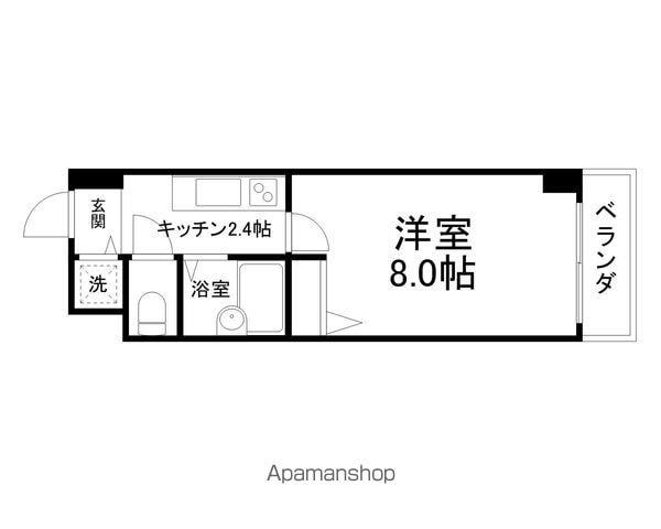 エム・アイ・キャッスル(1K/2階)の間取り写真