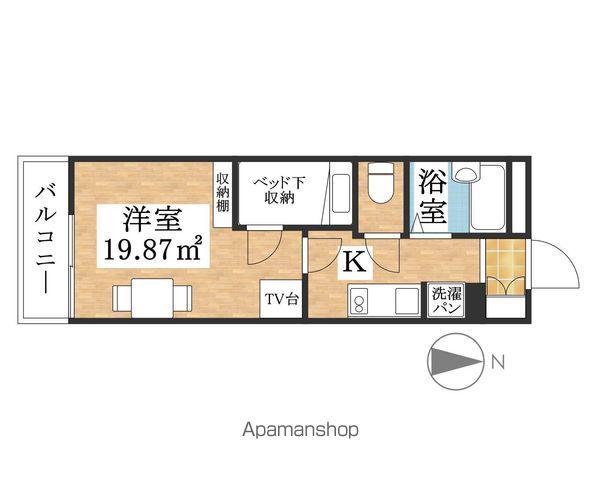 ピオニエーレ山木(1K/1階)の間取り写真