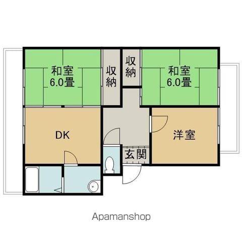 アーバンハイツ矢野(3DK/1階)の間取り写真