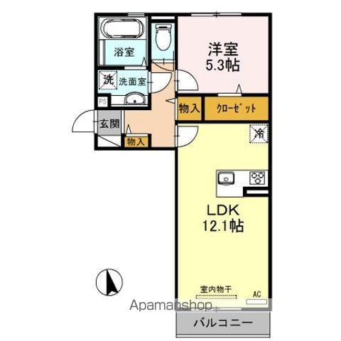 エレンシア(1LDK/2階)の間取り写真