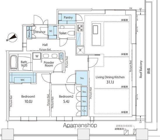 東京ミッドタウン八重洲 八重洲セントラルスクエア(2LDK/7階)の間取り写真