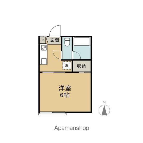 コーポカメリア(1K/1階)の間取り写真