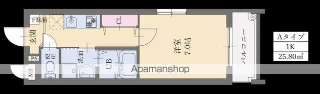 LIFEFIELD諸岡(1K/3階)の間取り写真