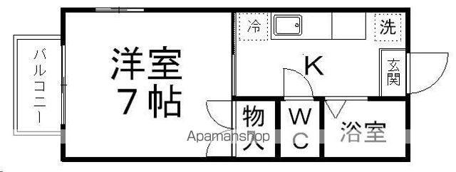 アーバンライフ黒松(1K/1階)の間取り写真