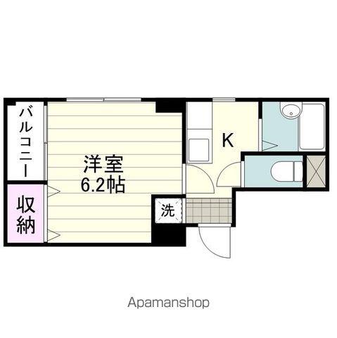 KMビル(1K/2階)の間取り写真