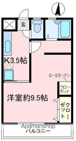 スイートハイム(1K/2階)の間取り写真