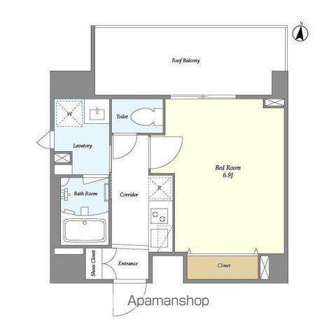 ラクラス中野富士見町(1K/4階)の間取り写真