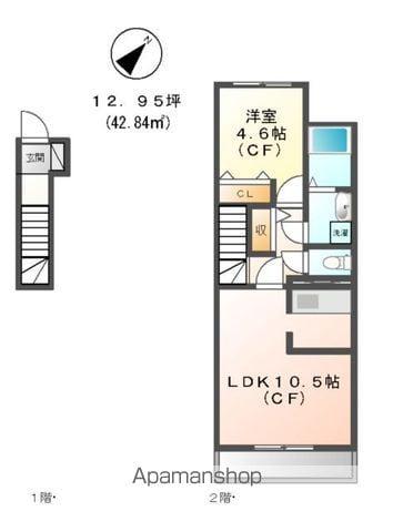 JIRO PERSIMMON(1LDK/2階)の間取り写真