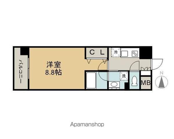 エスペランサ上前津(1K/5階)の間取り写真