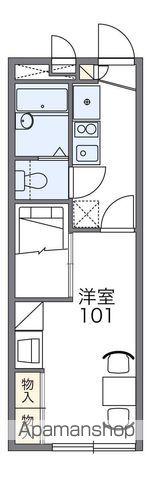 レオパレスルートイレブン(1K/1階)の間取り写真
